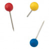 3154143460119 - 100 EPINGLES DE SIGNALISATION TETE RONDE COLORIS ASSORTIS