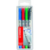4006381114929 - OH-PEN NON PERMANENT 4 FEUTRES MOYENS COLORIS ASSORTIS