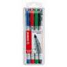 4006381114929 - OH-PEN NON PERMANENT 4 FEUTRES MOYENS COLORIS ASSORTIS