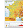 1023035261116680 - CARTE DE FRANCE PHYSIQUE AVEC FACE MUETTE